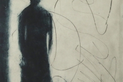 The Watcher,  Drypoint and carborundum 1/5 Variable edition